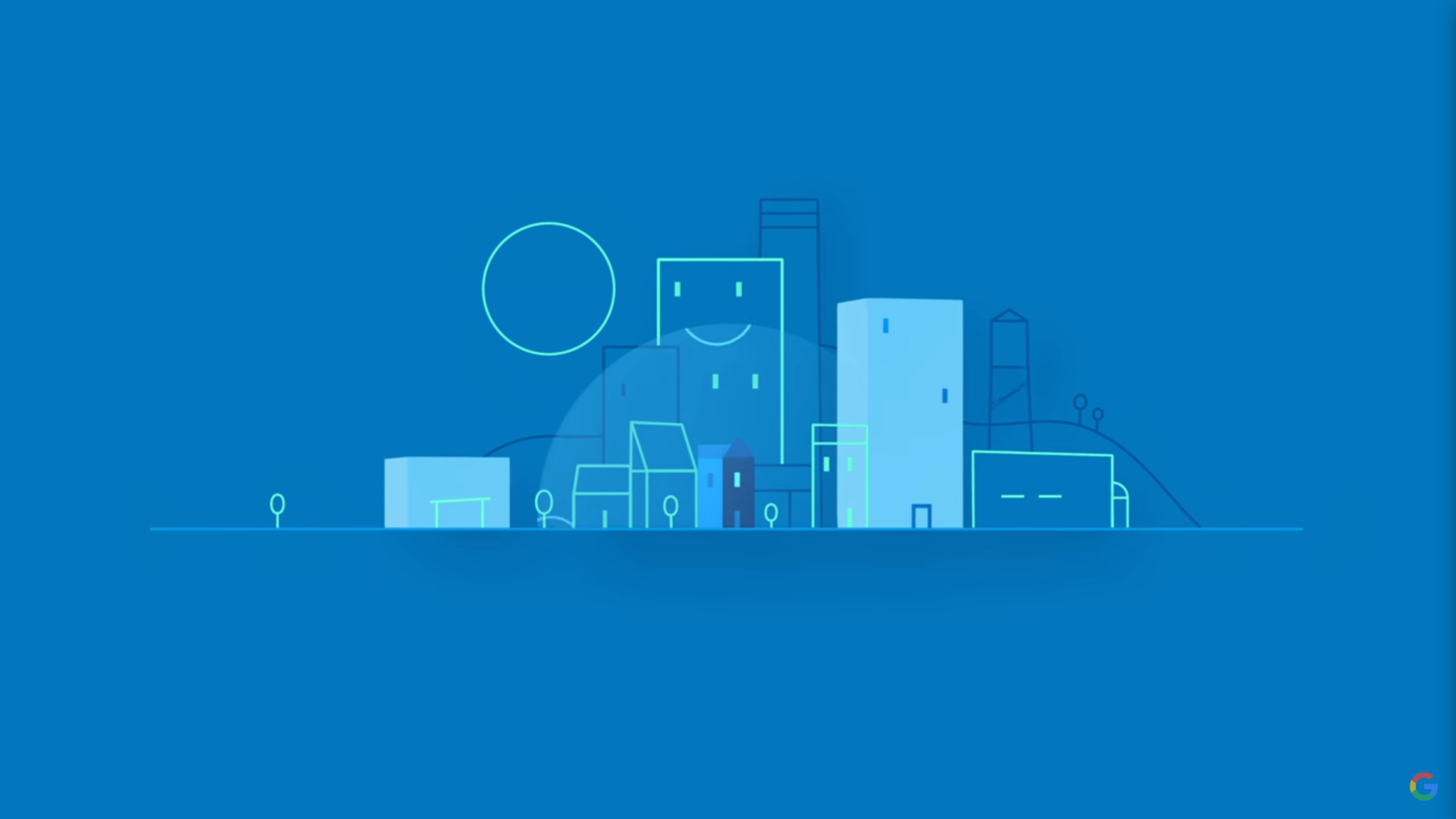 Google Wi-Fi video demonstration featuring colorful and dynamic animation visuals